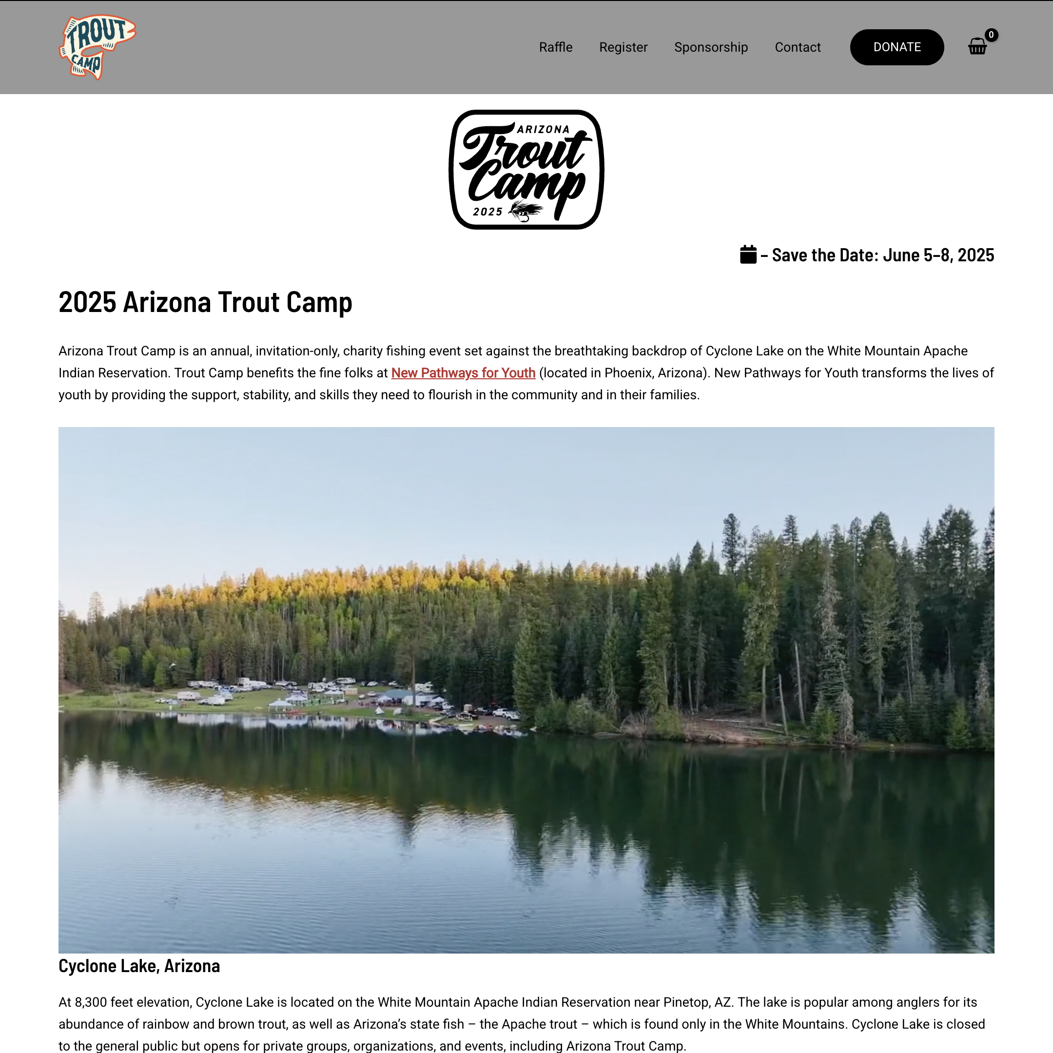 Arizona Trout Camp Website